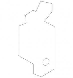 Door hinge upper rear left Nissan Versa 12-19 usa