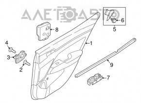 Front right inner door handle Hyundai Elantra AD 17-20 gray
