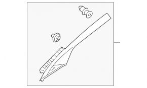 Front pillar trim right Kia Forte 4d 17-18 rest gray