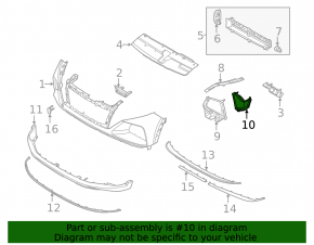 Left front bumper air duct for Hyundai Tucson 22-24