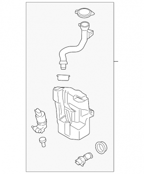 Lincoln MKC 15 Washer Reservoir - with Neck and Cap, Without Sensor
