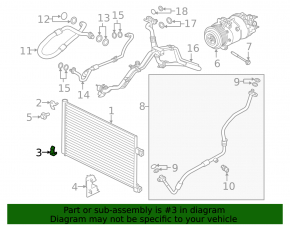 Right intercooler radiator bracket for Land Rover Range Rover Velar 18-23