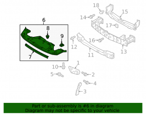 Mazda CX-9 16-23 front bumper protection, broken fastening