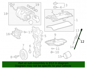 Oil dipstick Toyota Rav4 19-22 2.5 A25A-FXS hybrid