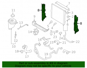 Radiator bracket left BMW X5 E70 07-13