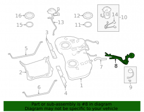 Fuel filler neck Nissan Altima 19-24 awd