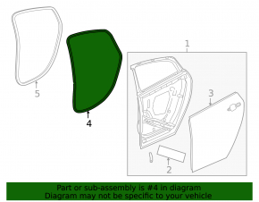Chevrolet Volt 16- rear left door seal