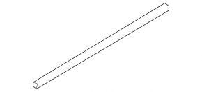 Molding door-glass central front right Volvo XC60 18-23 black