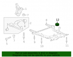 Rear engine mount Chevrolet Cruze 16-