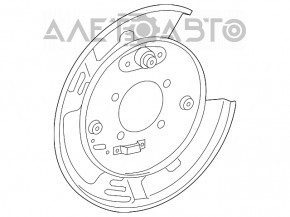 Rear left brake disc cover Toyota Highlander 20-