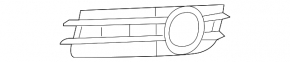 Front bumper grille left Audi A6 06-08 under fog lights