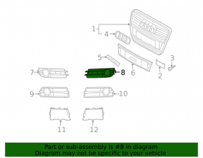 Front bumper grille left Audi A6 06-08 under fog lights