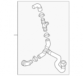 Cooling system pipes for the Audi A6 C7 16-18 (restyling 2.0)
