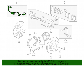 ABS Sensor Rear Right Acura MDX 14-16 FWD