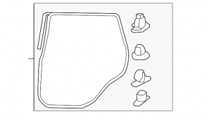 Rear left door seal Mitsubishi Outlander Sport ASX 10-23