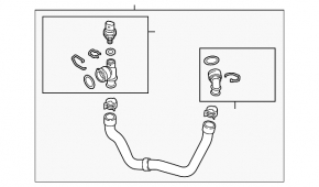 Lower cooling pipe VW Passat b8 16-19 USA 1.8T, 2.0T with 1 quick release