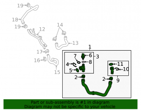 Cooling pipe lower VW Beetle 12-19 1.8T GATES
