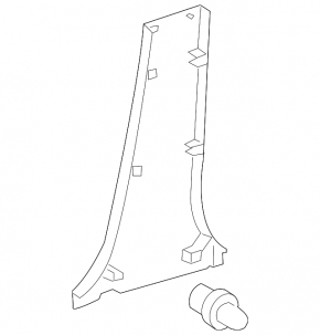 Lower left center pillar trim for Toyota Prius V 12-14 gray