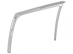 Rear left door glass seal Toyota Sienna 21-25