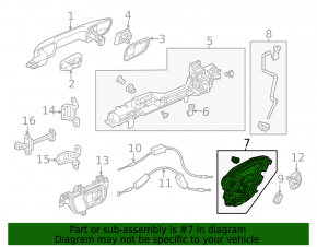 Rear left door lock Honda Civic XI FE/FL 22-26
