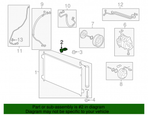 Condenser bracket upper left Honda Accord 13-17 3.5, 2.4 metal