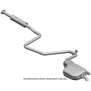 Muffler rear part with barrel Chevrolet Malibu 16-23 1.5T, 1.8 dented