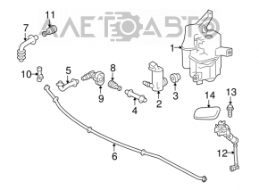 Headlight washer nozzle left Toyota Prius V 12-17