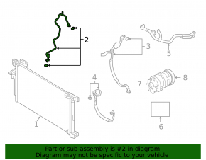 Air conditioner tube heater-condenser Nissan Altima 19-21