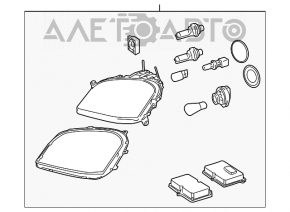 Left front headlight Mercedes W164 ML 05-08 halogen