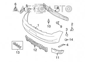Front bumper bare Ford Flex 09-12 pre-rest for car parking