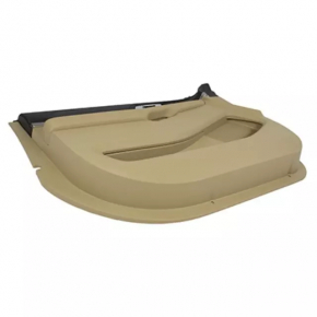 Door trim card front left Ford Explorer 16-17 rest, beige, cloth insert, leather armrest, for cleaning, scratches, crack
