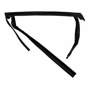 Upper rear left door molding for Ford Edge 15-24 matte with glass seal
