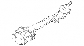 Steering rack Jaguar F-Pace X761 17-18 electric AJ126
