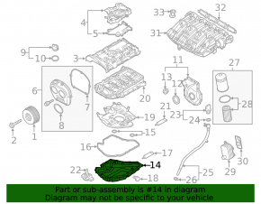 Oil pan VW Golf 15-18 1.8T