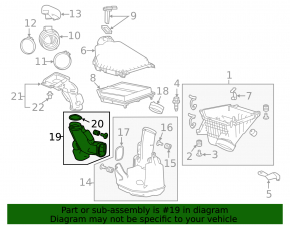 Air duct for resonator Honda Accord 13-17