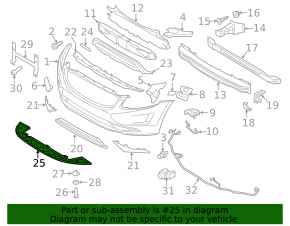 Front bumper guard for Volvo XC60 14-17