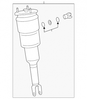 Front right air shock absorber for Lexus LS 13-17 RWD