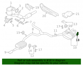 Exhaust Flap Actuator Audi Q5 80A 18-24 3.0T