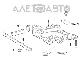 Right front subframe reinforcement for Lexus LS460 07-11 rwd