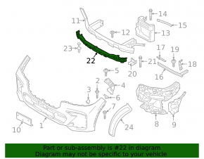 BMW X7 G07 19-22 M-Sport Front Bumper Central Absorber