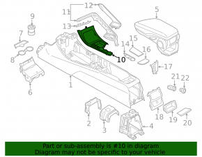 BMW X1 F48 16-22 Center Console Trim