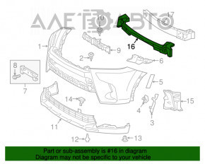 Toyota Highlander 17-19 Front Bumper Absorber