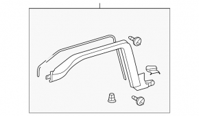 Front left fender arch trim for Toyota FJ Cruiser 2007-2014