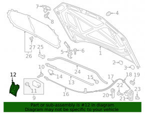 VW Passat B7 12-15 USA Hood Lock Bar