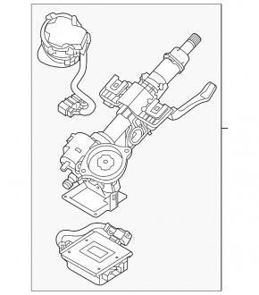 Steering column Hyundai Tucson 16-18 under the button
