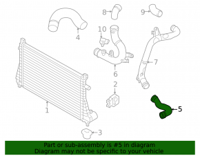 Intercooler pipe left lower Audi A3 22-26