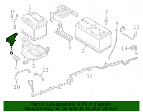 Battery support BMW X3 G01 18 - underhood