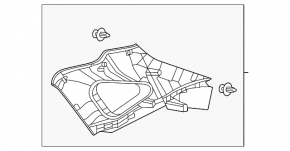 Rear pillar trim right Toyota Venza 21- gray