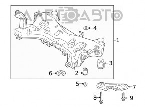 Front subframe burdock rear right Kia Optima 16-20