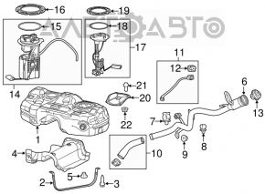 Fuel level sensor Jeep Cherokee KL 14-23 AWD left